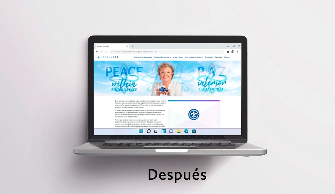 Actualización completa del sitio web Paz Interior 2 estado final del sitio paz interior es paz mundial