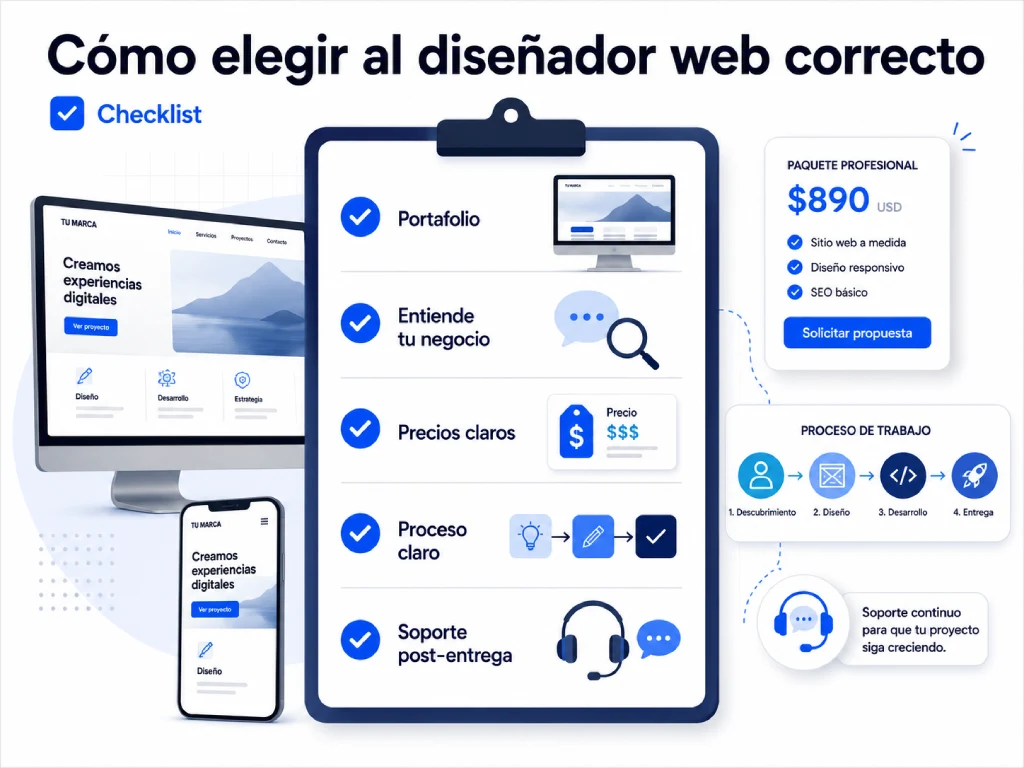 Cómo elegir al diseñador web correcto