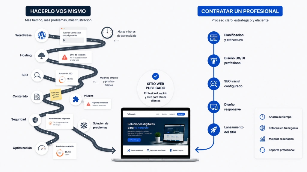 contratar profesional vs vos mismo