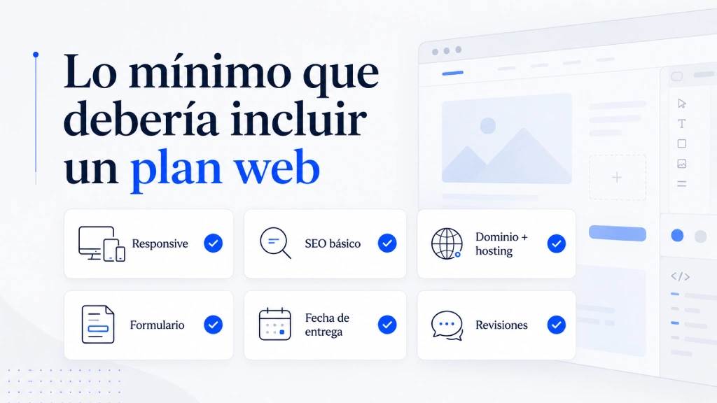 lo minimo que debe tener un plan web